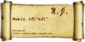 Makis Jákó névjegykártya